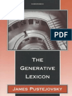 The Generative Lexicon James Pustejovsky