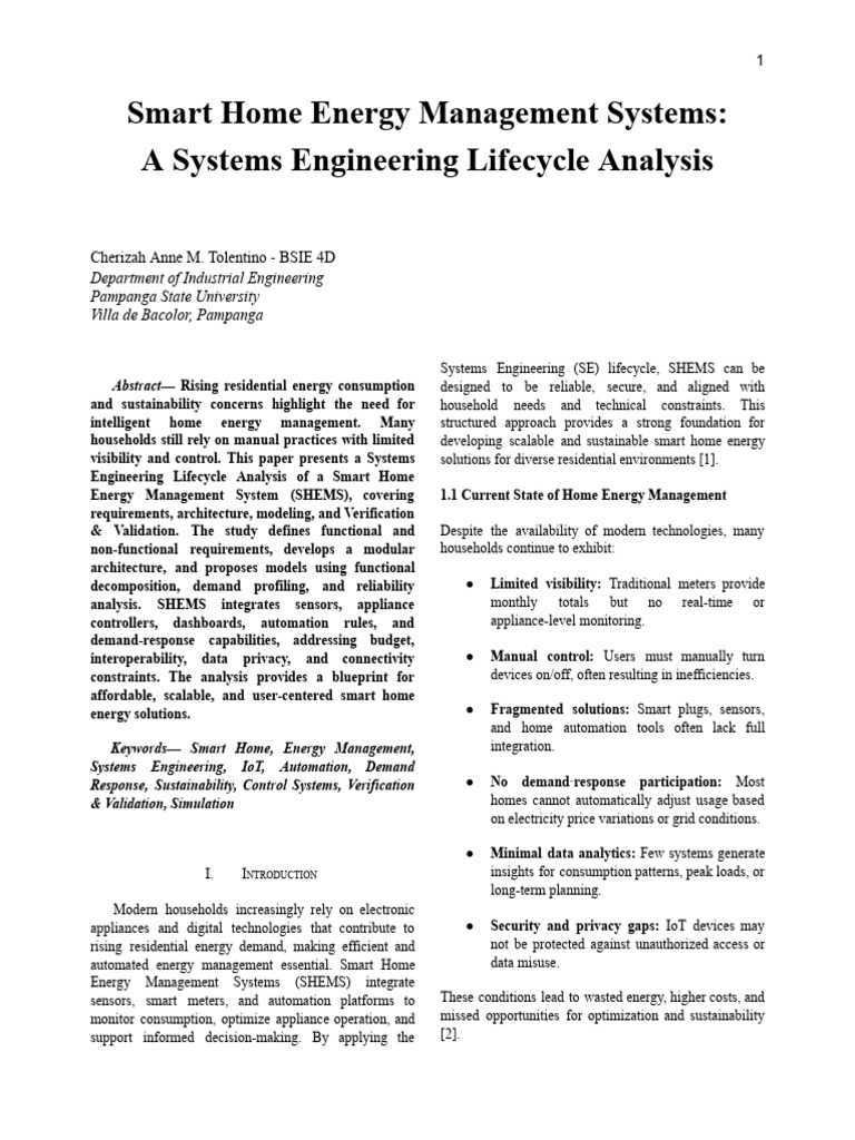 Syseng - Finals | PDF | Internet Of Things | Home Automation