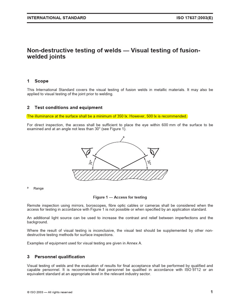 VT - en Iso 17637 | PDF | Mechanical Engineering | Applied And ...