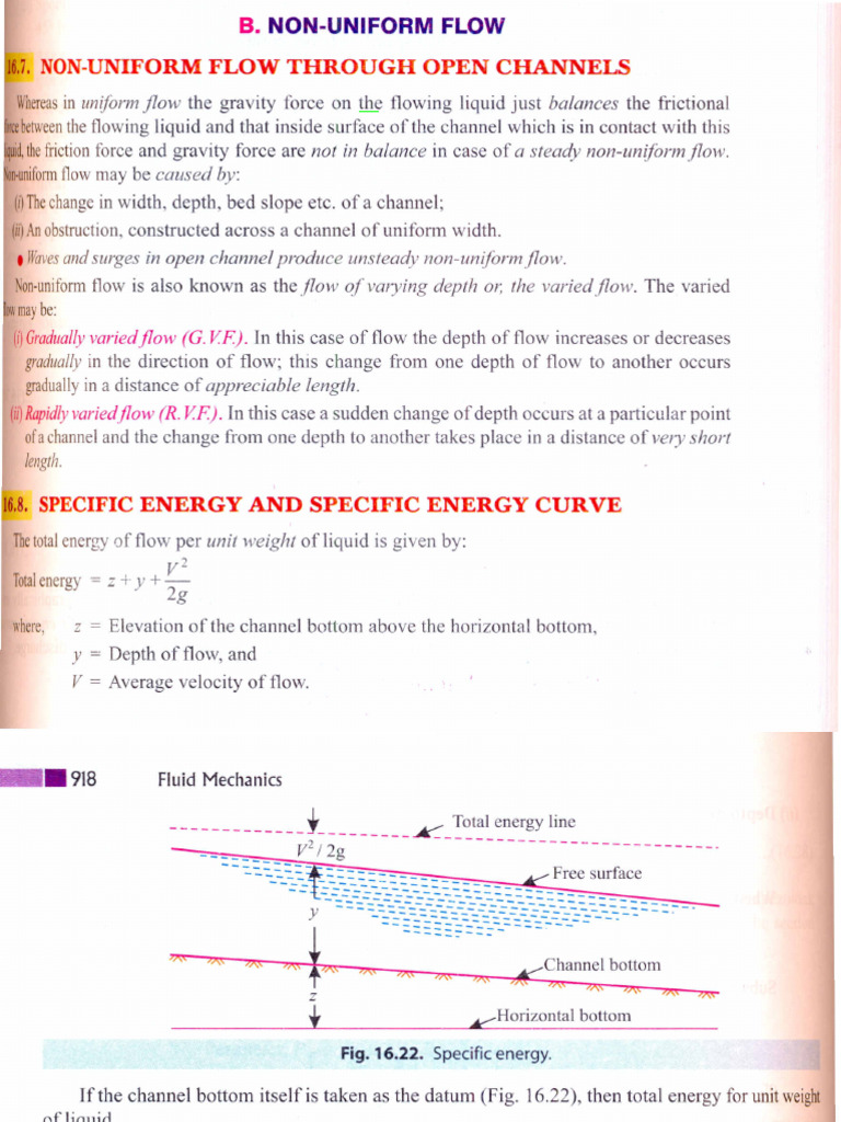 SP. Energy Non-Uniform Flow Zoom | PDF | Dynamics (Mechanics ...