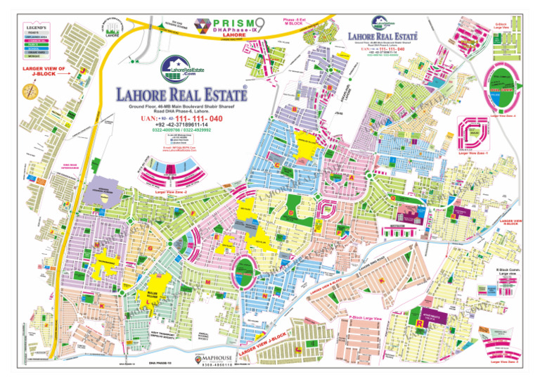 Dha Lahore Phase 9 Prism Map Latest 2024 | PDF
