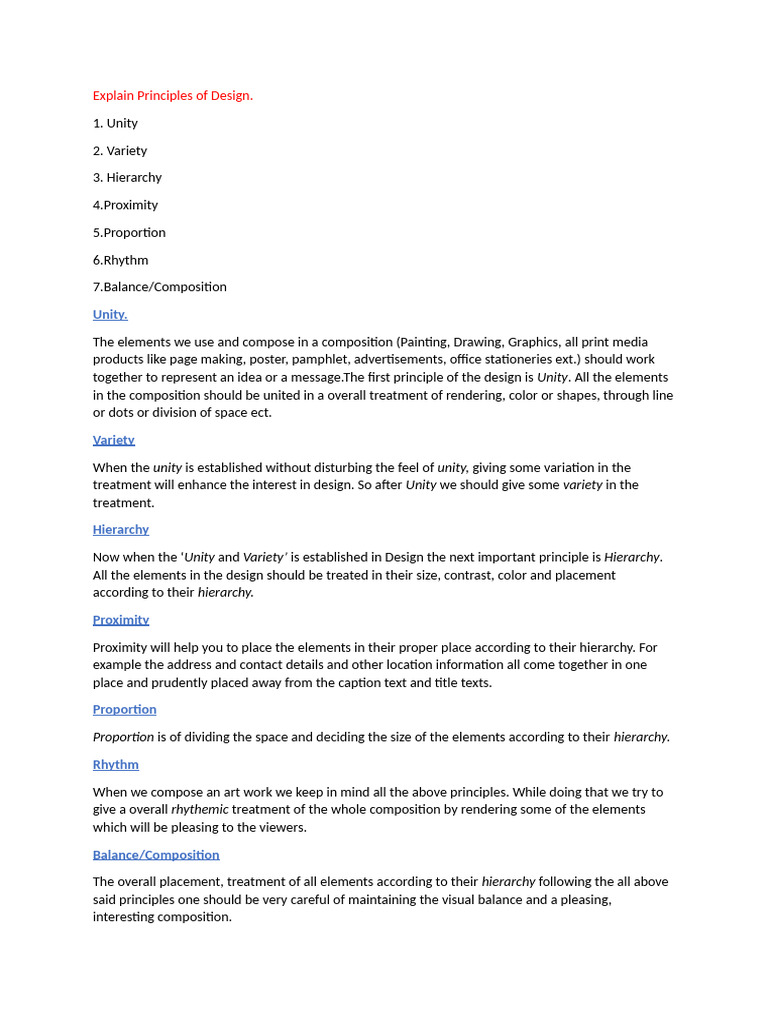 Principles of Design | PDF