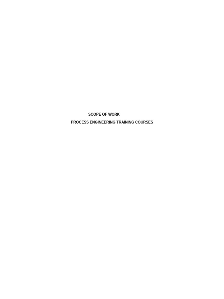 Scope of Work - Process Engineering | PDF | Combustion | Fluid Dynamics