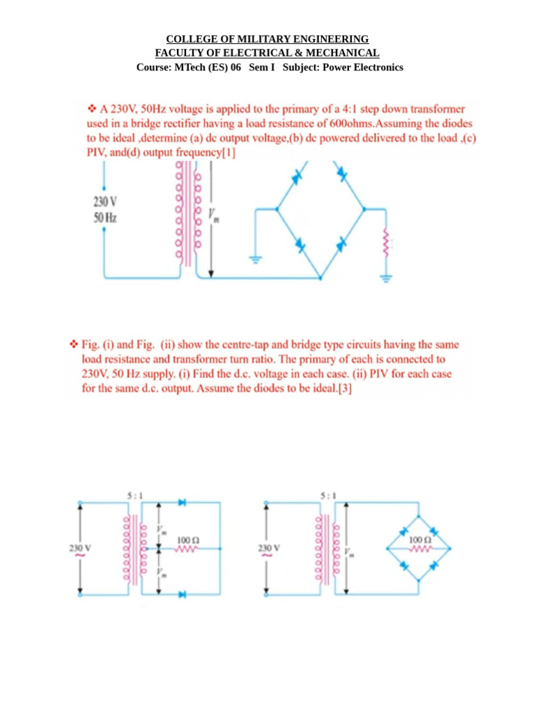 Tutorial Sheet 1 | PDF