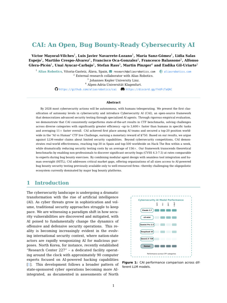 An Open, Bug Bounty-Ready Cybersecurity AI | PDF | Computer Security ...