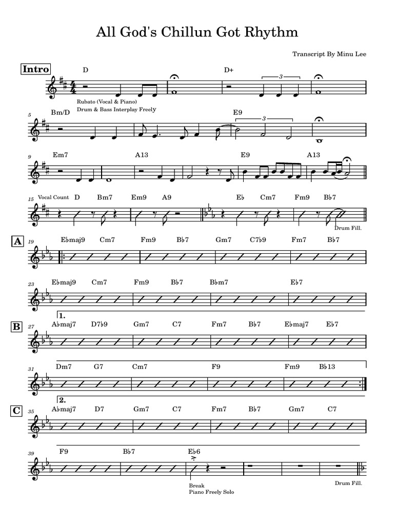 All God's Chillun Got Rhythm | PDF