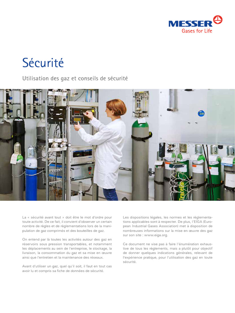 Utilisation Des Gaz Et Conseil de Sécurité | PDF | Sécurité | Matériaux