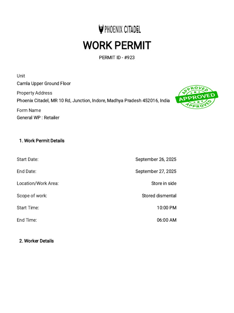 Work Permit | PDF