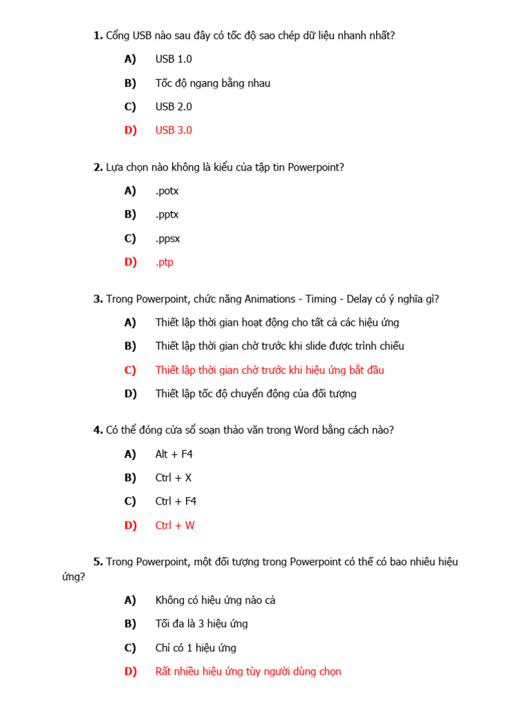 Dap An 03 | PDF
