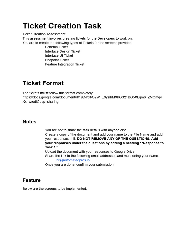 Ticket Creation Task | PDF | Databases | User (Computing)