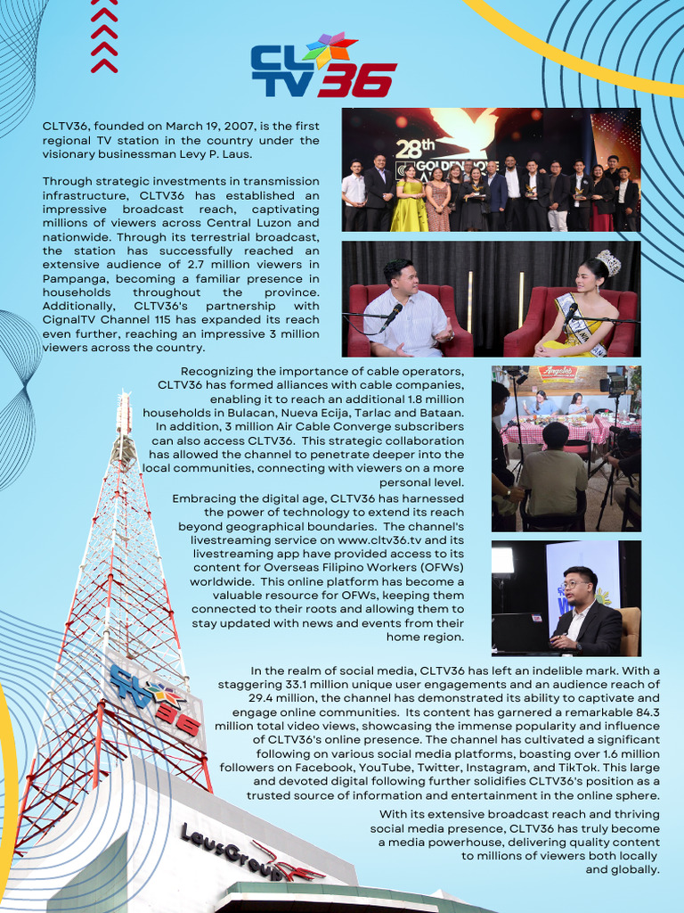 CLTV36 Profile As of January 2026 | PDF | Mass Media | Broadcasting