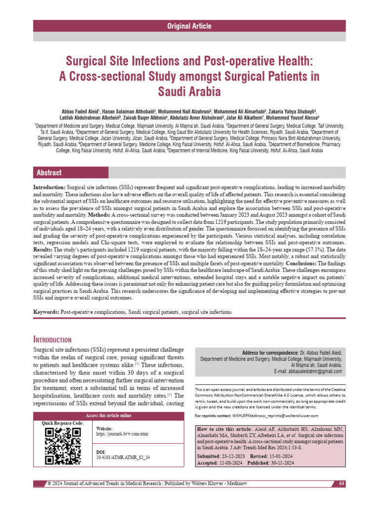 Surgical Site Infections and Post Operative.8 | PDF | Health Care | Surgery