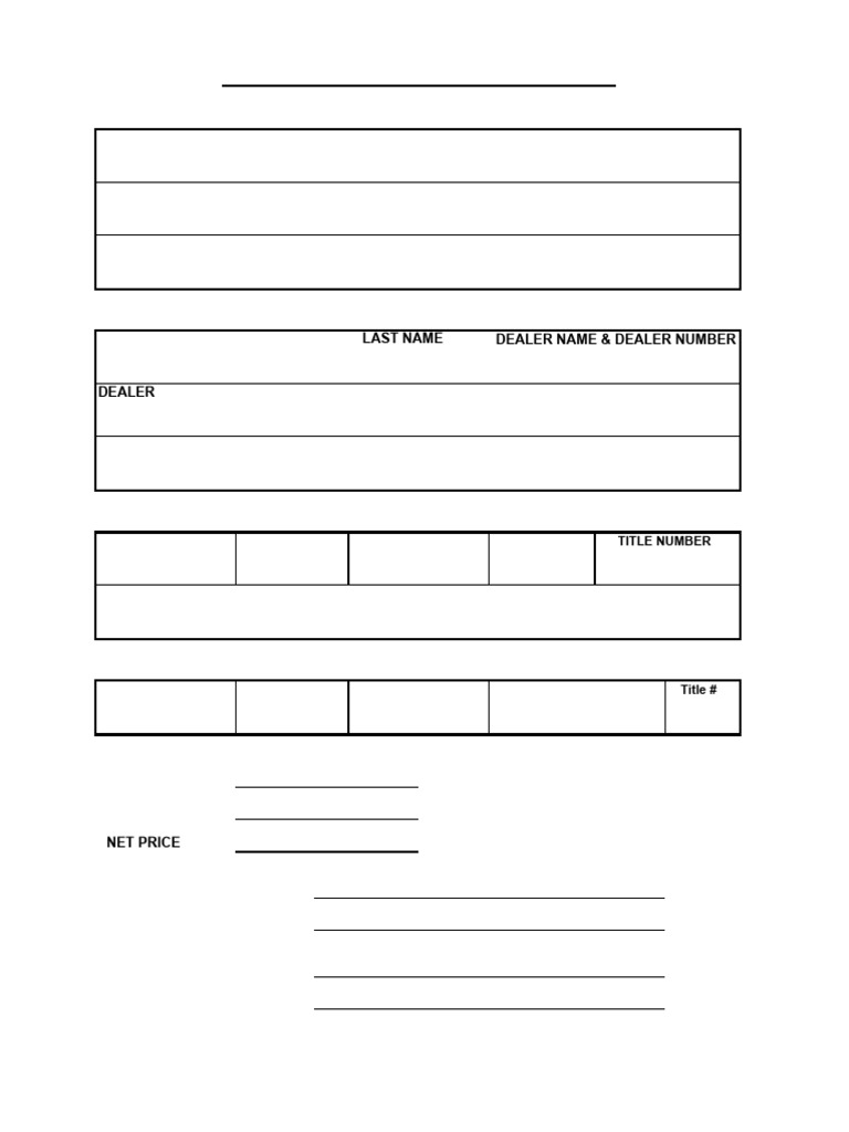 Missouri Dealer Bill of Sale | PDF