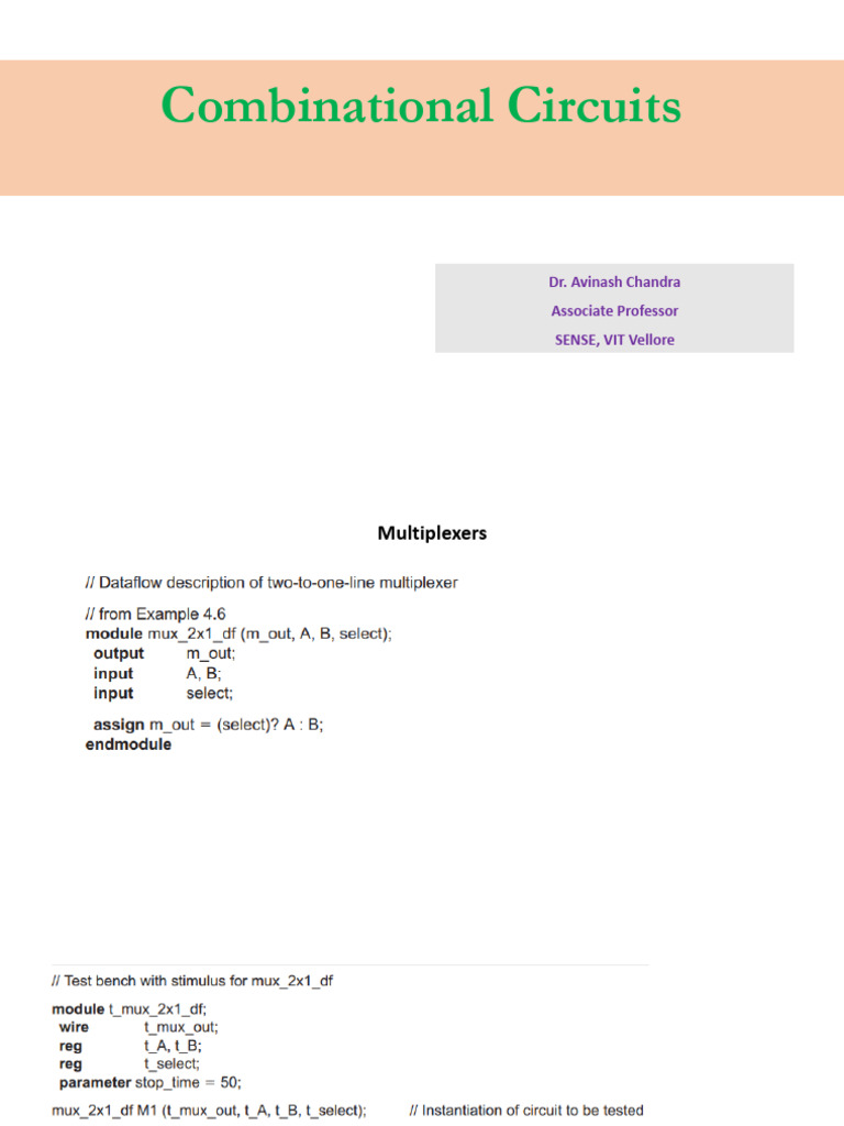 Verilog Combinational | PDF