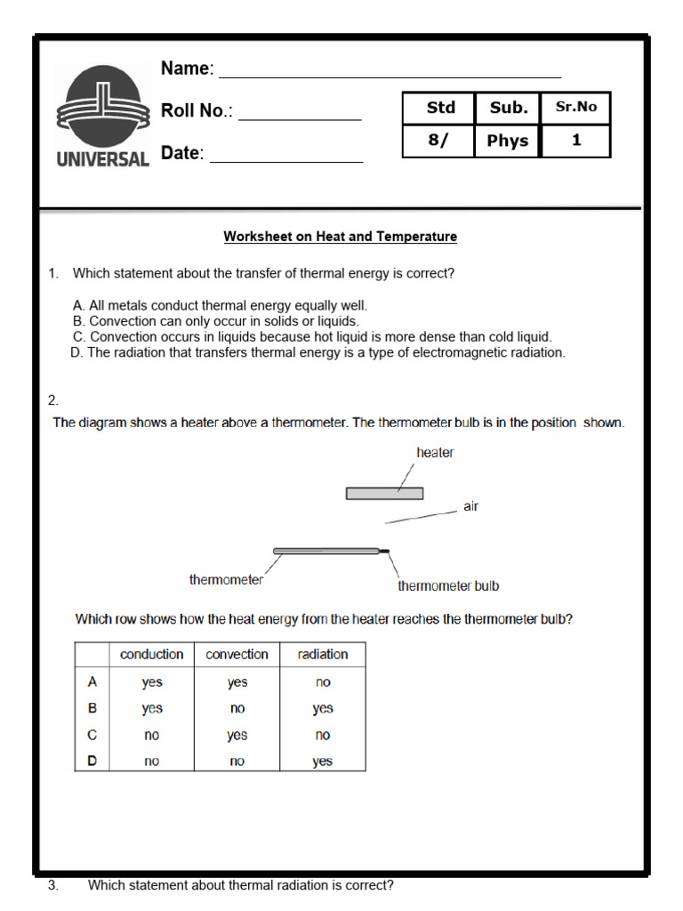 Worksheet On Chapter 3 Forces and Energy | PDF