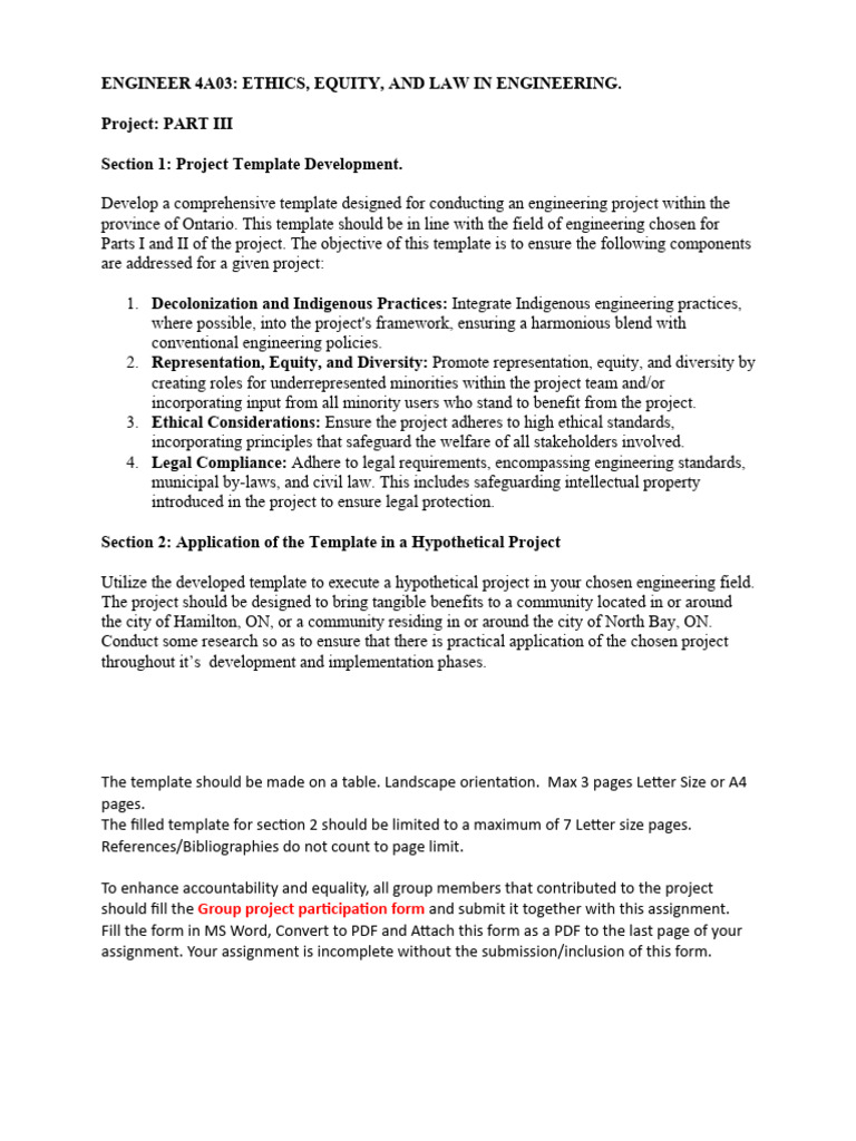 ProjectPartIII ProjectAppraisalTemplate | PDF | Engineering