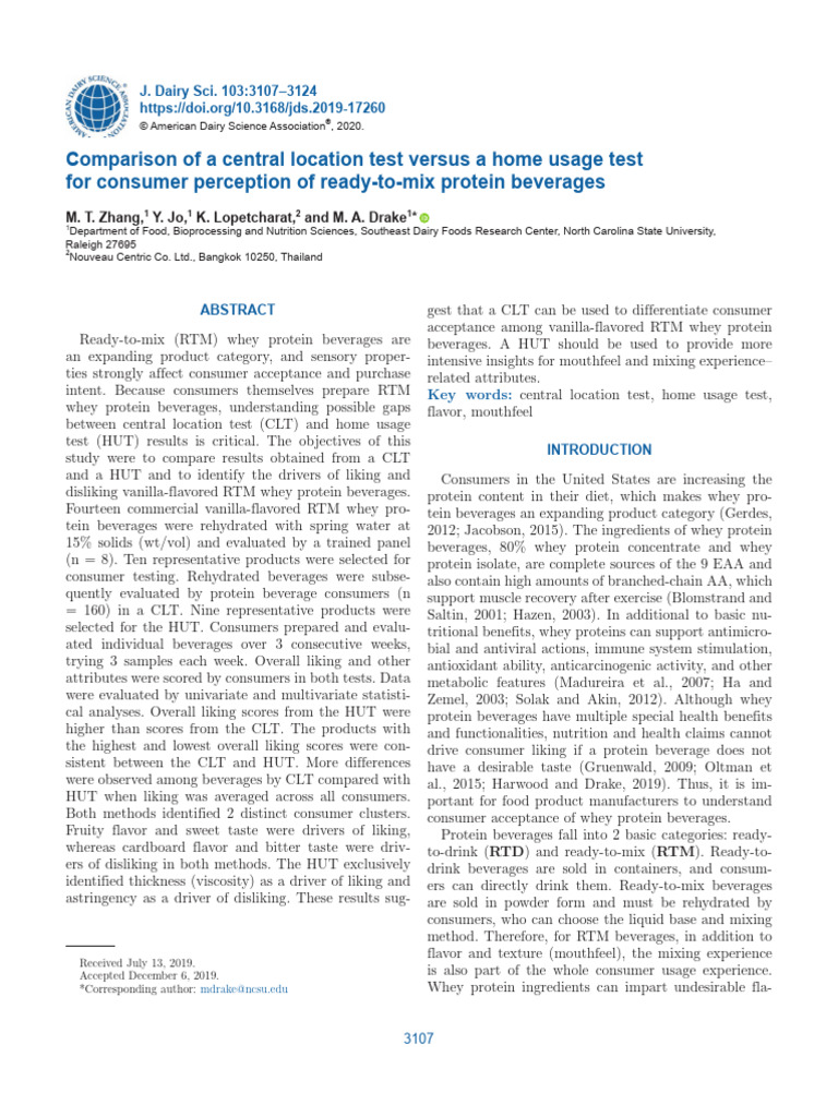 Comparing CLT and Home USage Test | PDF | Taste | Sugar Substitute