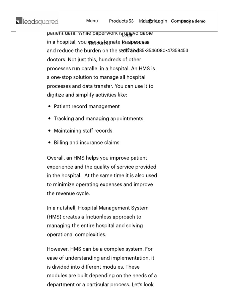 HSM Report | PDF