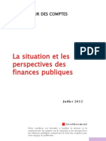 Rapport Cour des Comptes - Synthese Situation Perspectives Finances Publiques 2012