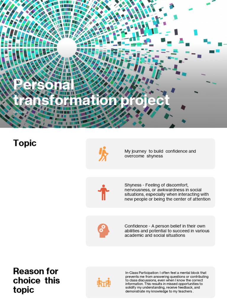 Personal Transformation Project: Aaditya Singh Dhani 8C | PDF | Shyness ...