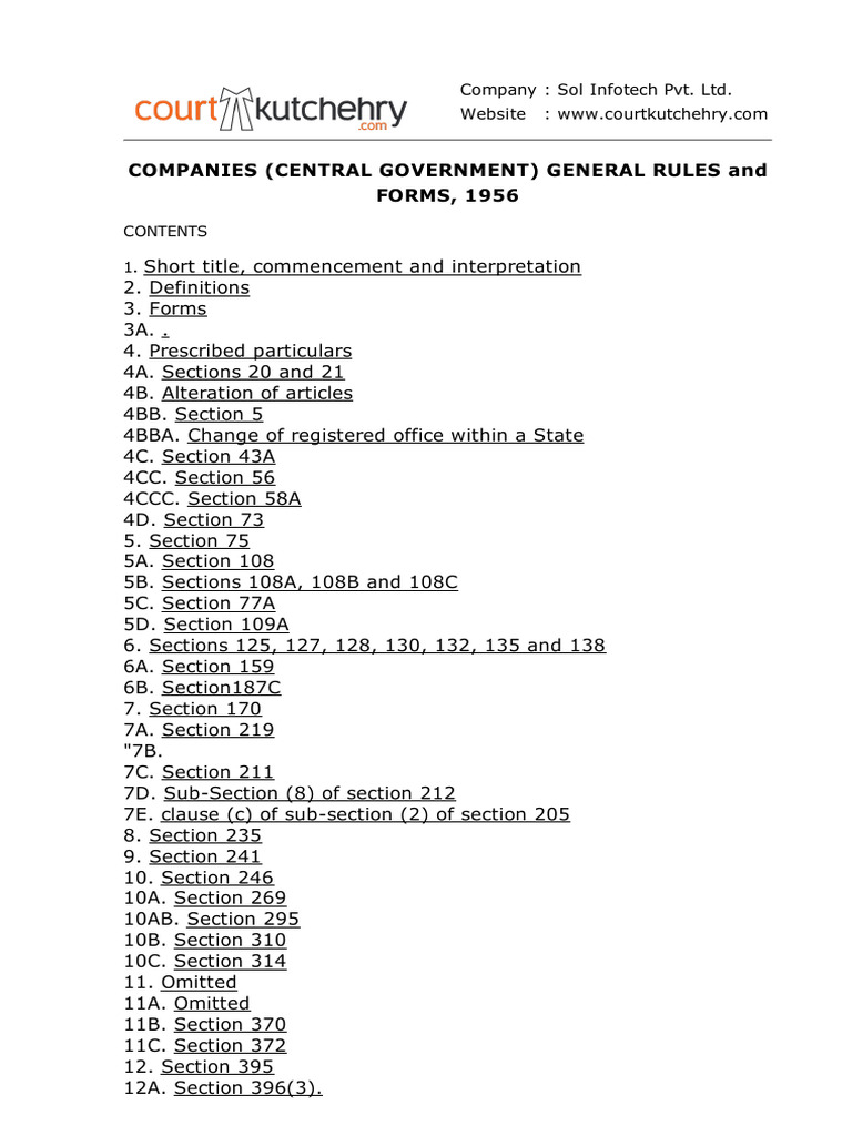Companies General Rules and Forms, 1956 | PDF | Liquidation | Notary Public
