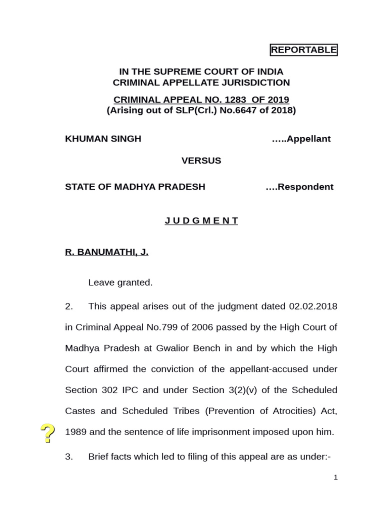 Khuman Singh Vs State of Madhya Pradesh 27082019 ...