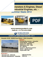 Petroleum Generators & Engines, Diesel Gensets, Industrial Engines, Etc. - Summer Deals 2012