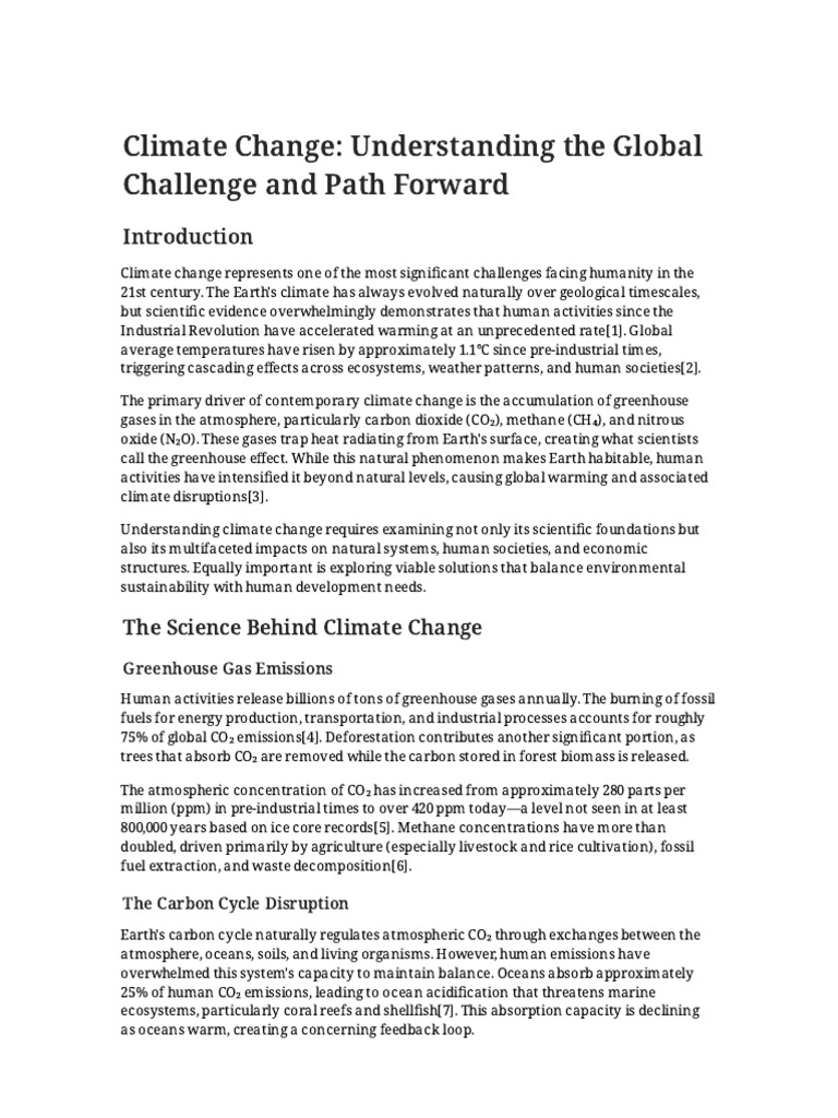Climate Change Impact | PDF | Climate Change | Greenhouse Gas