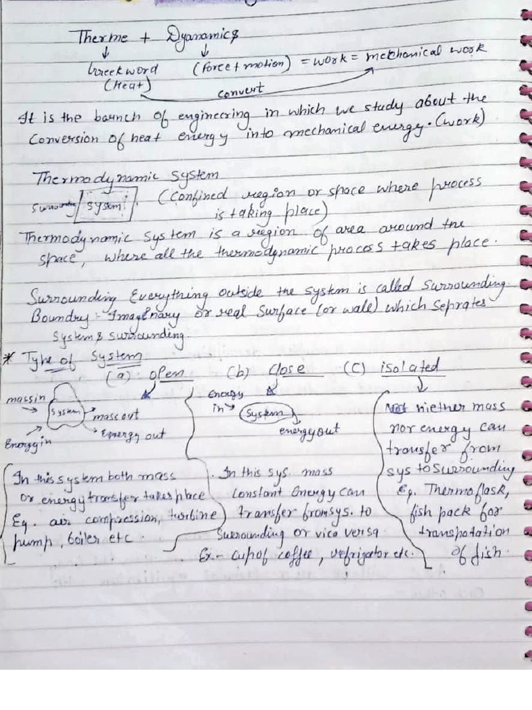 Basic Mechanical Engineering Hand Written Notes 2025-2026 First ...