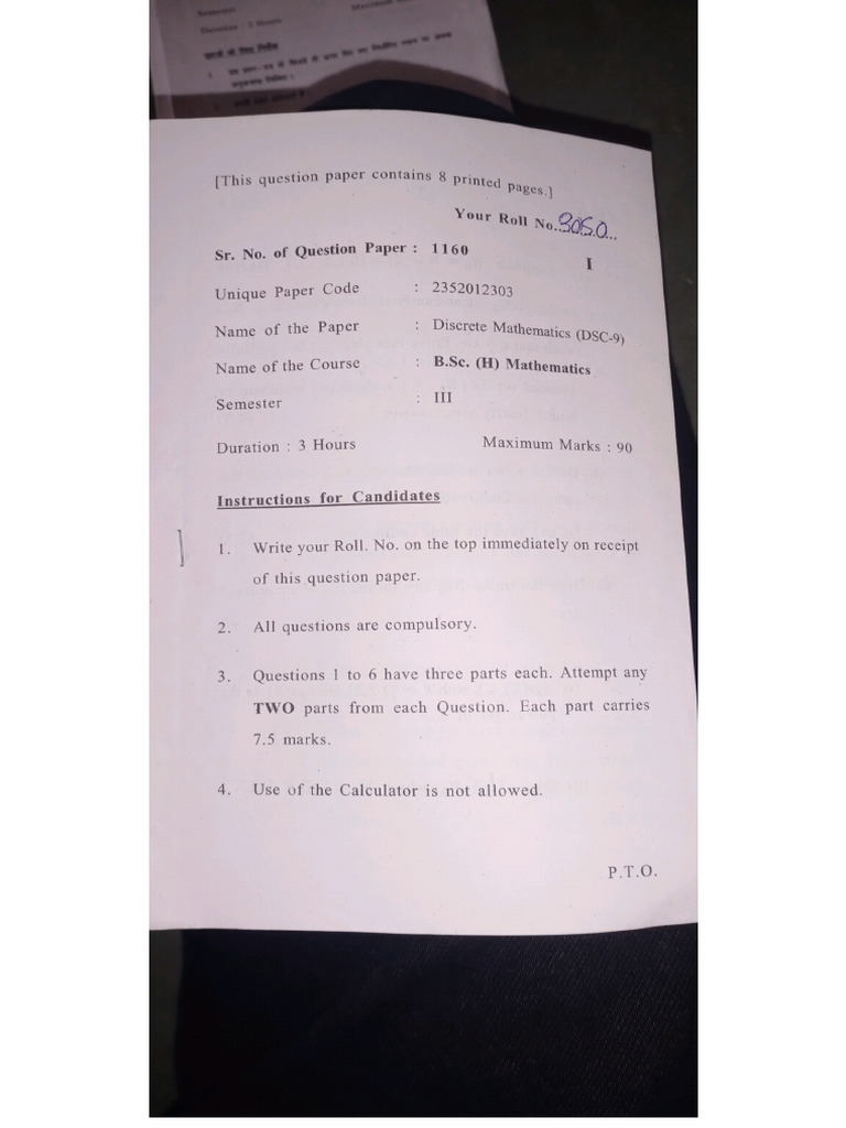Sem 3 (Discrete Maths Paper 1) | PDF