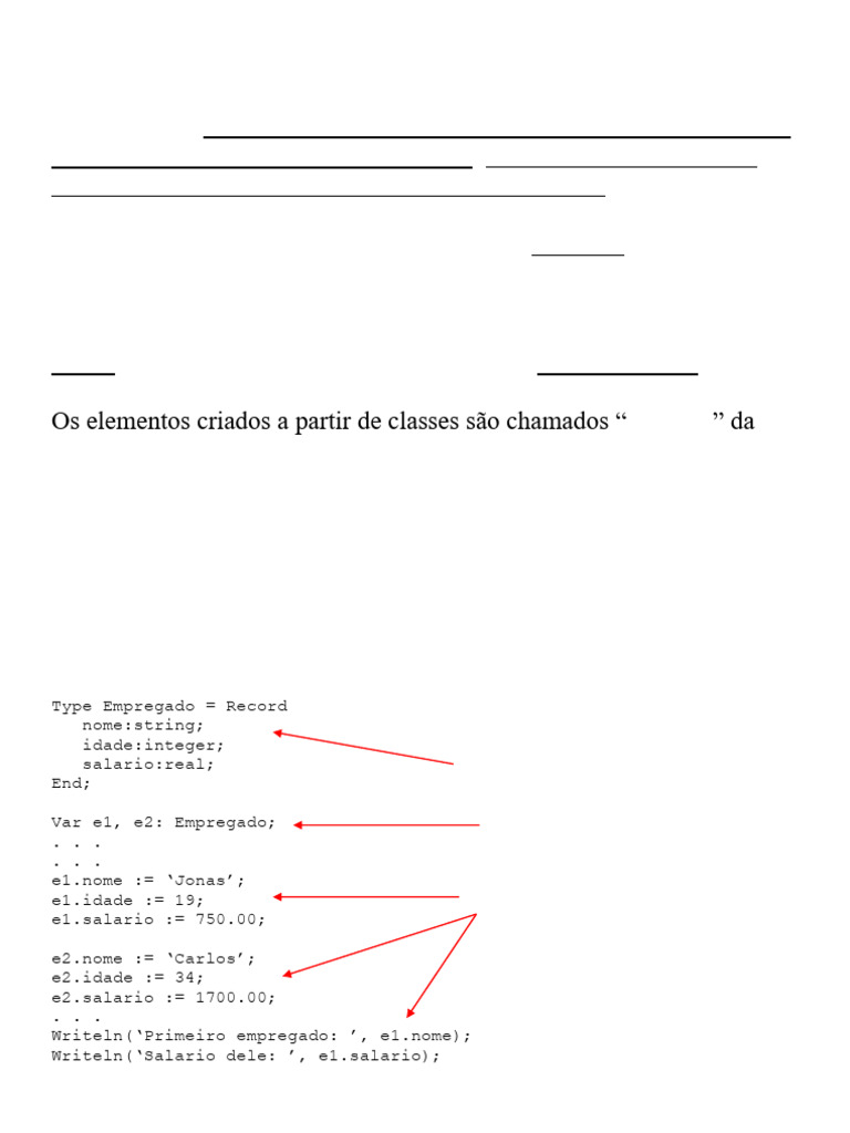 Classes Objetos | PDF | Classe (programação de computadores ...