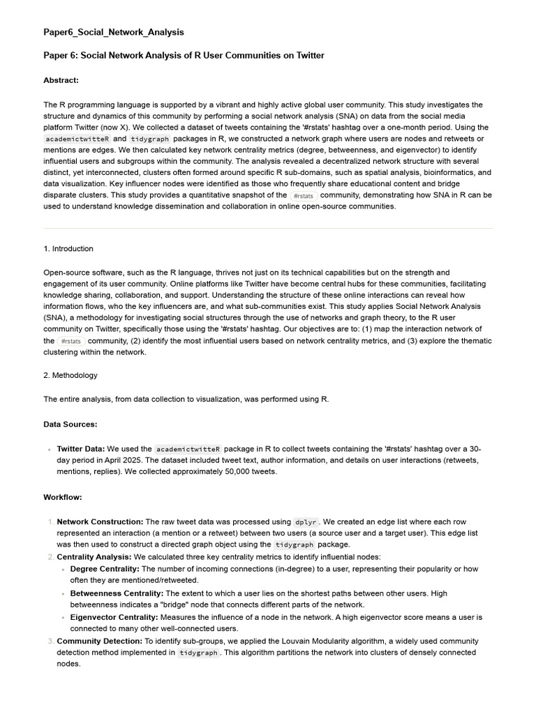 Paper6 Social Network Analysis | PDF | Information Science | Applied ...