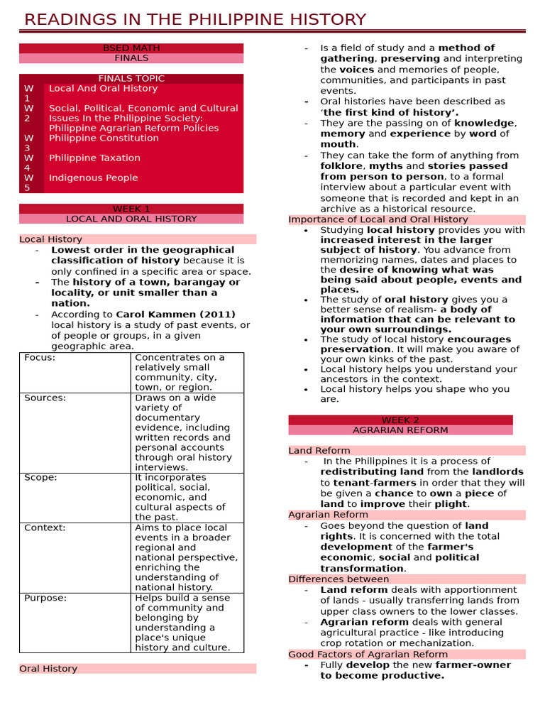 Readings in The Philippine History - Finals | PDF | Taxes | Citizenship