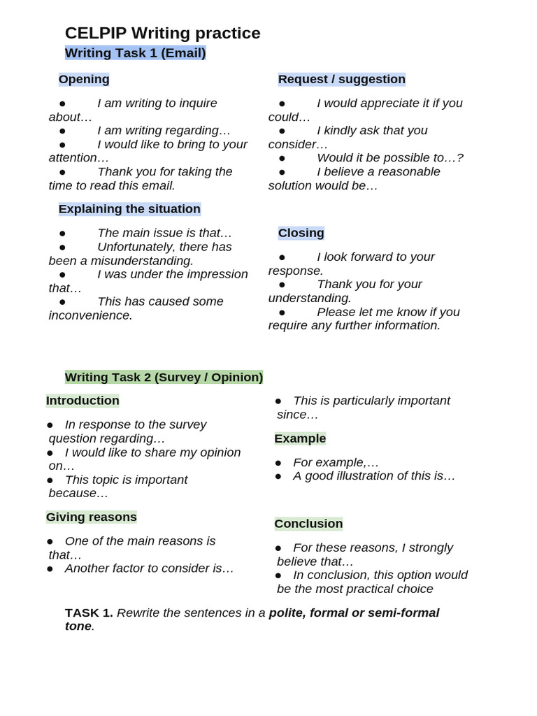 CELPIP Writing Practice | PDF | Chess Theory | Chess
