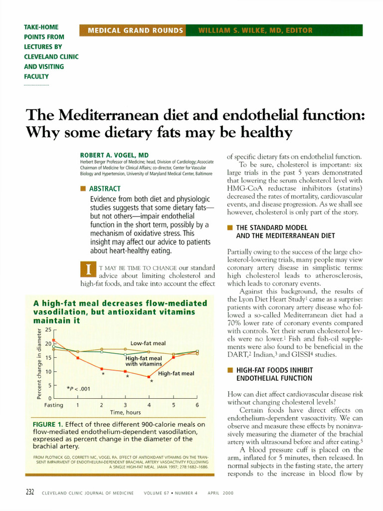 f0282472 The Mediterranean Diet and Endothelial Function Why Some ...