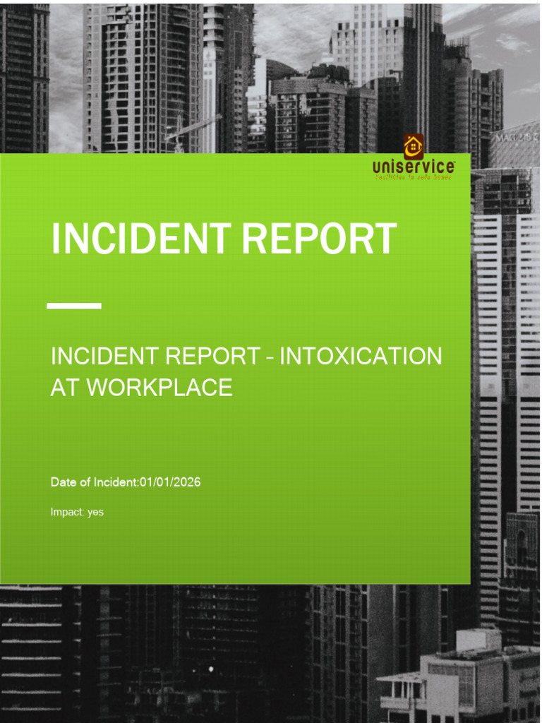 Incident - Report - Intoxication at Site .-Gwe | PDF