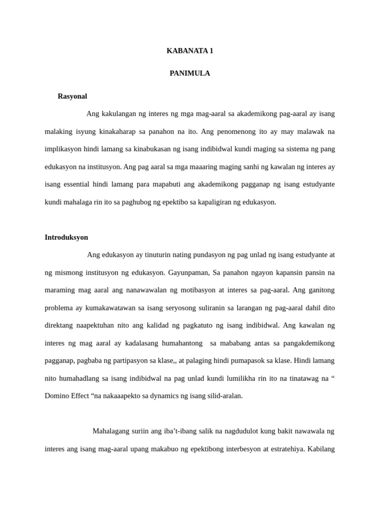 Document. Panimula | PDF