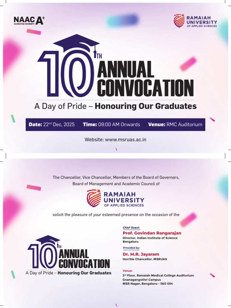 10 Convocation Invitation - RUAS | PDF