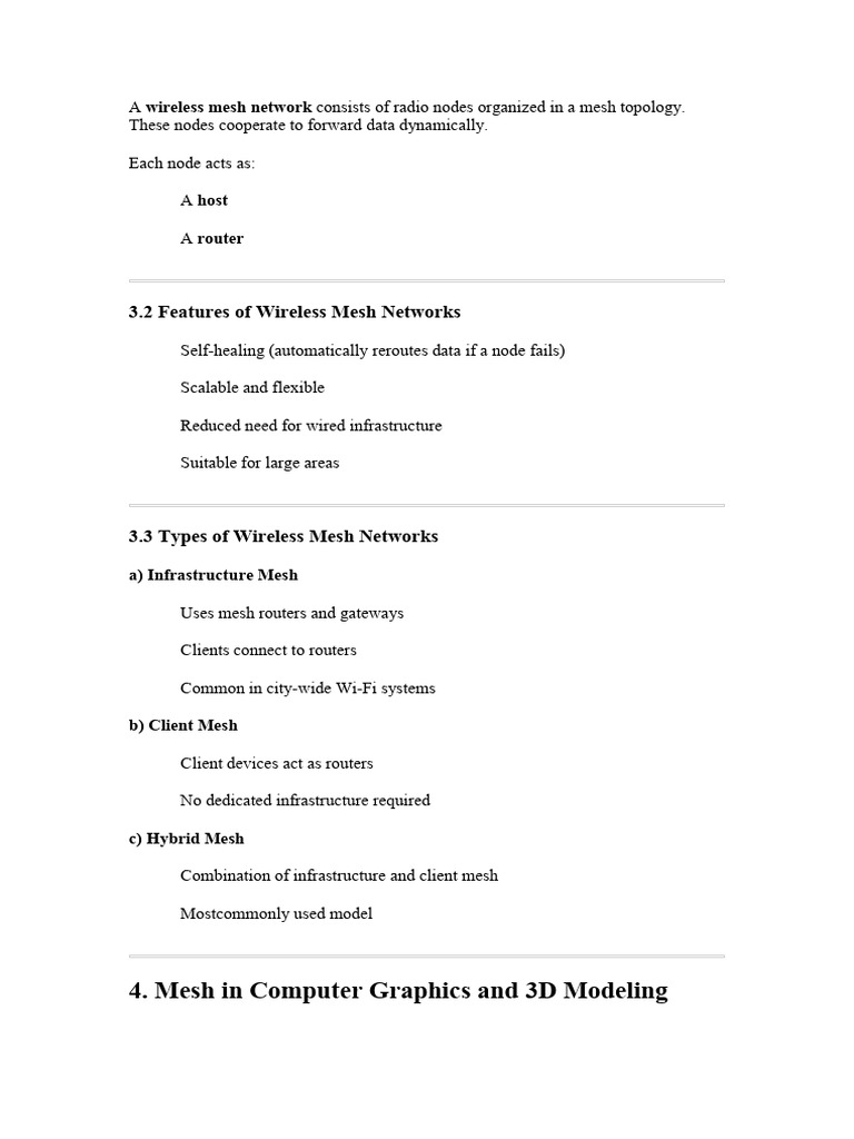 Mesh Note-3 | PDF