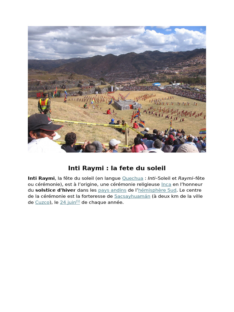 Inti Raymi | PDF