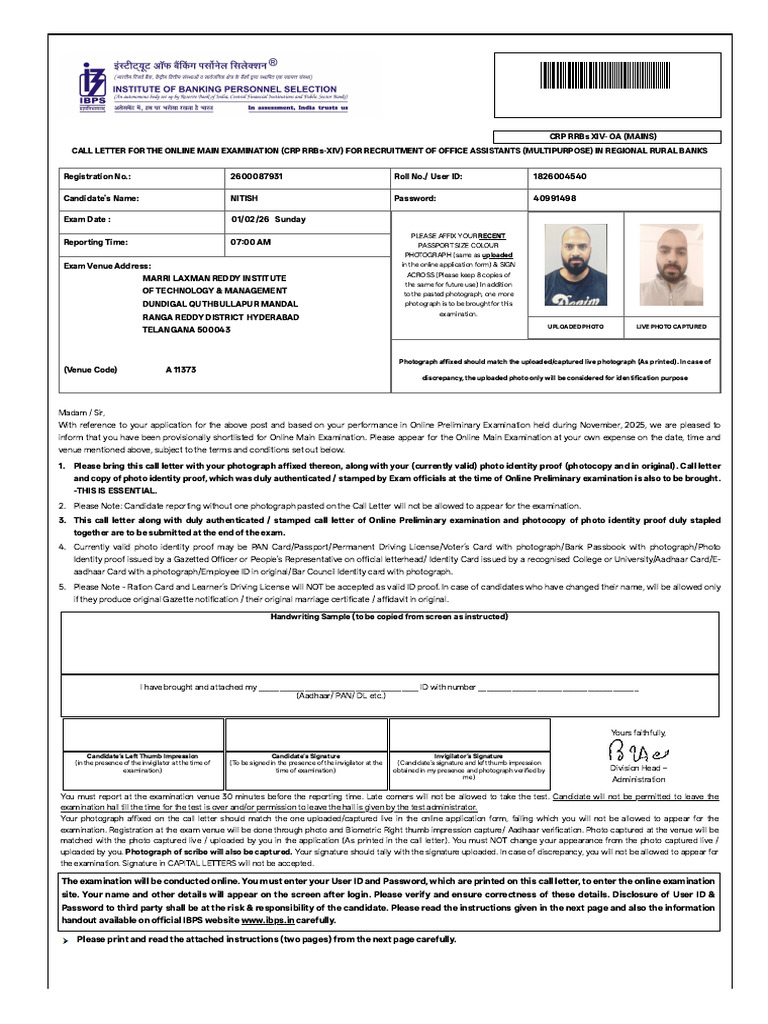 Common Recruitment Process for RRBs (CRP-RRBs-XIV) for Recrui... | PDF ...