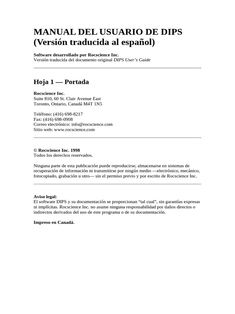 Manual Del Usuario de Dips | PDF | Ventana (informática) | Datos