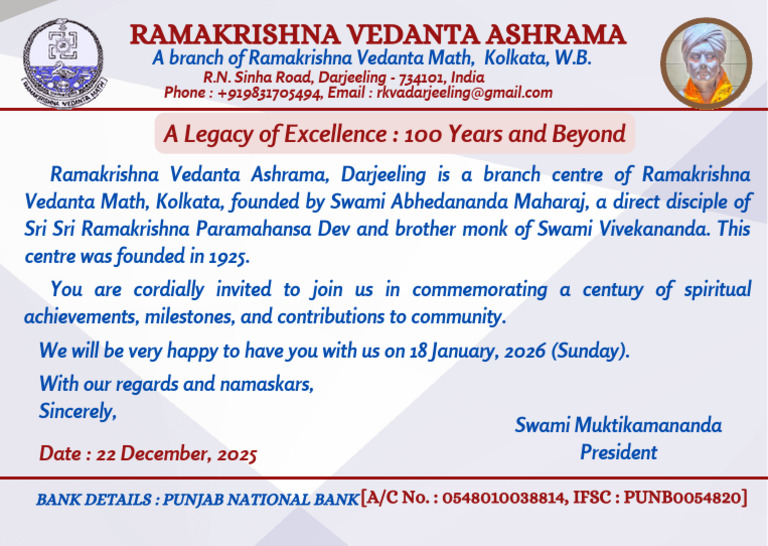 INVITATION For Centenary Celebration | PDF