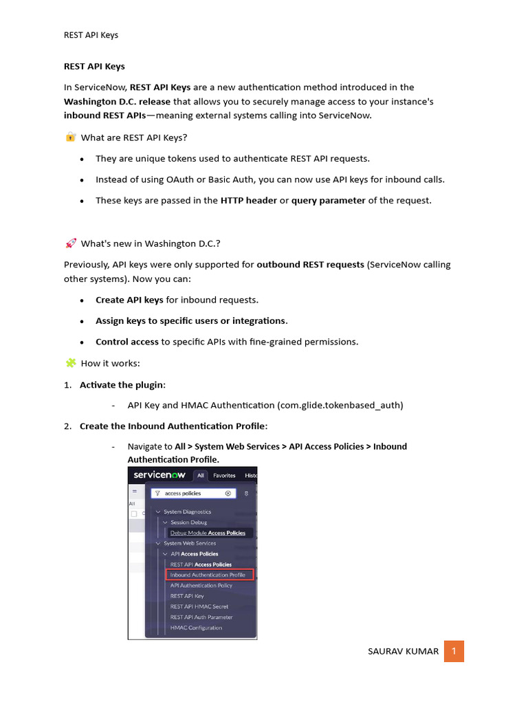 REST API Keys-1 | PDF | Communications Protocols | World Wide Web