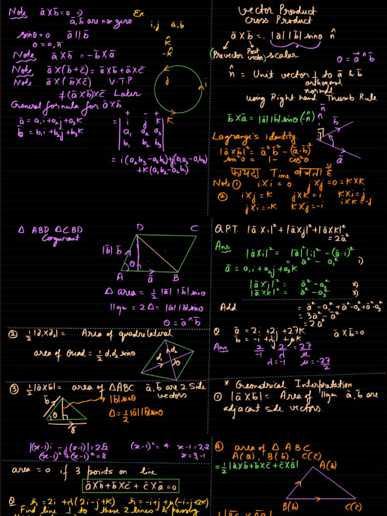 Vectors and 3D Geometry _ L-06 _ Cross Product Problems and ...