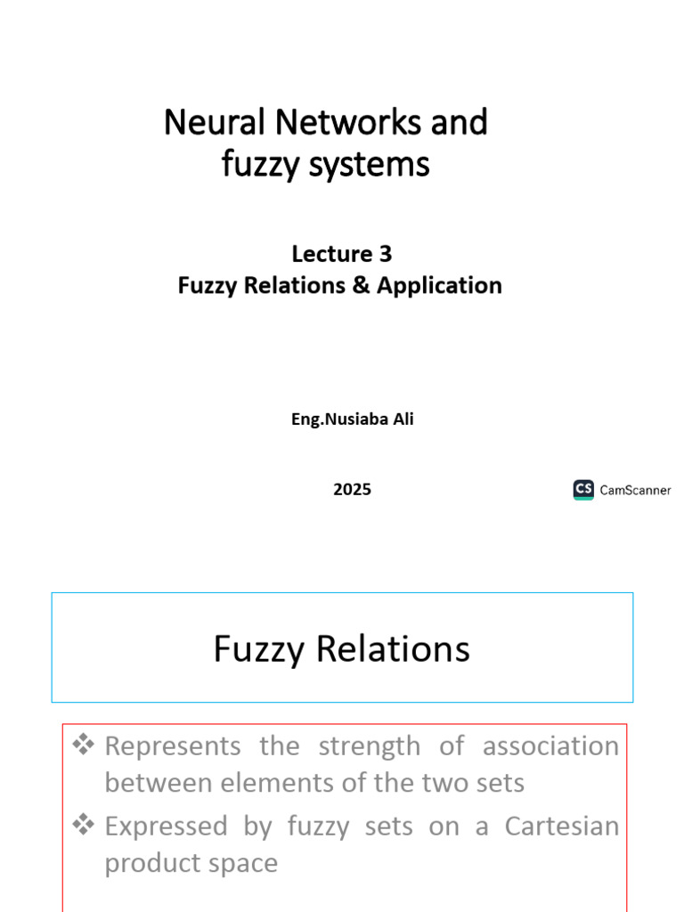 Lec 3 Neural Networks and Fuzzy Systems | PDF | Fuzzy Logic | Nonlinear ...