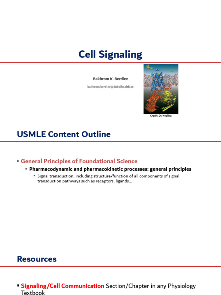 02 Cell Signaling 2025 Lms | PDF | Cell Signaling | Signal Transduction