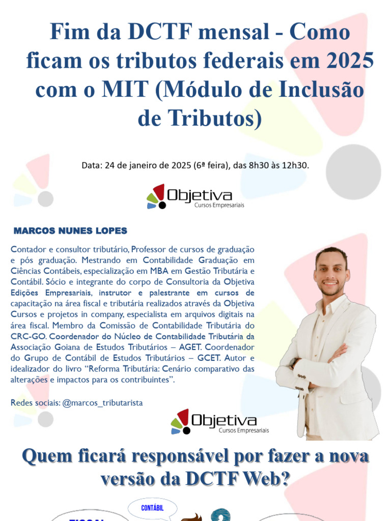 Apresentacao - Fim Da DCTF PGD - Mit | PDF | Imposto de Renda ...