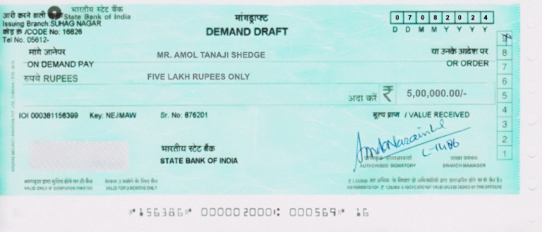 Sbi Demand Draft | PDF