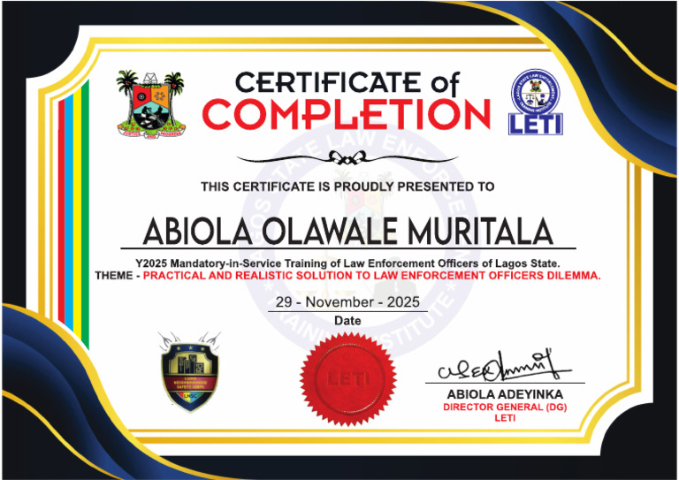 Certificates - LNSC Curve 1-19 | PDF